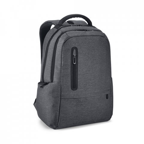 BOSTON. Mochila para notebook (17'') em Nylon 2Tone imperme&aacute;vel com dois compartimentos forrados e almofadados (20 L) - Cinza escuro