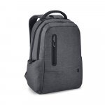 BOSTON. Mochila para notebook (17'') em Nylon 2Tone imperme&aacute;vel com dois compartimentos forrados e almofadados (20 L) - Cinza escuro