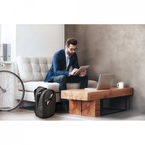 ZAGAZIG. Mochila para notebook (17'') com 2 compartimentos, em 900D e c. sint&eacute;tico (18 L)