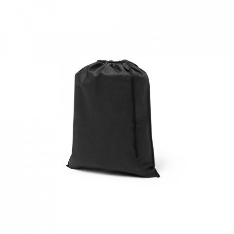 ASTRA. Sacola em tecido para mochila (60 g/m&sup2;) com cord&atilde;o - Preto
