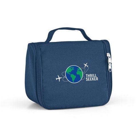 WILLIS. Bolsa de com&eacute;sticos em microfibra - Azul