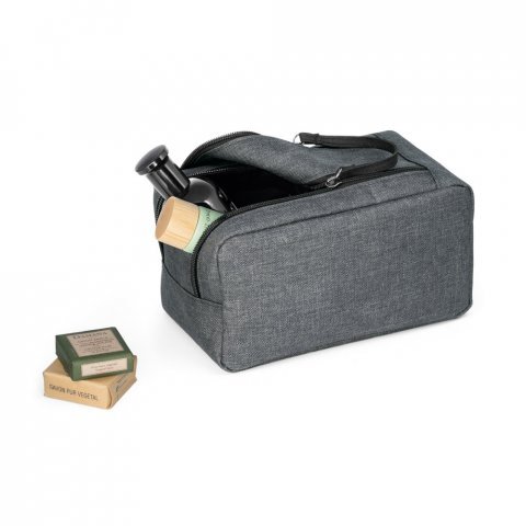 WAYNE. Bolsa de cosm&eacute;sticos em 600D - Cinza