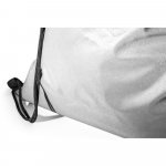 SYROS. Sacola tipo mochila em poli&eacute;ster (200 g/m&sup2;) - Cromado satinado
