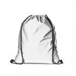 SYROS. Sacola tipo mochila em poli&eacute;ster (200 g/m&sup2;) - Cromado satinado
