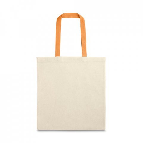 KOLONAKI. Sacola 100% algod&atilde;o (140 g/m&sup2;) - Laranja