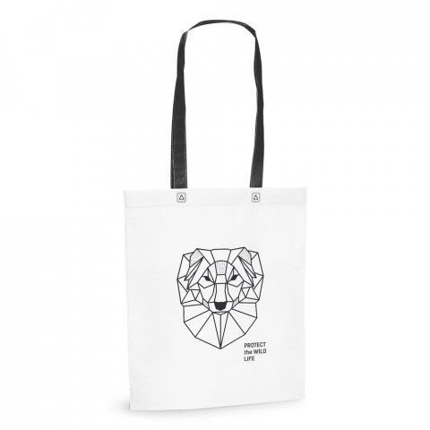 WOODBURY. Sacola em non-woven (80 g/m&sup2;) - Preto
