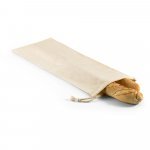 MONCO. Sacola para p&atilde;o em algod&atilde;o (100 g/m&sup2;) - Natural claro