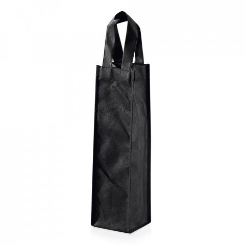 BAIRD. Sacola em non-woven para 1 garrafa (80 g/m&sup2;) - Preto