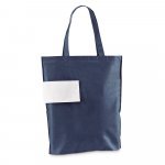 COVENT. Sacola dobr&aacute;vel em non-woven (80 g/m&sup2;) - Azul