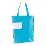 COVENT. Sacola dobr&aacute;vel em non-woven (80 g/m&sup2;) - Azul claro