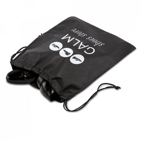 GWENNO. Bolsa para sapatos em non-woven (80 g/m&sup2;) - Preto
