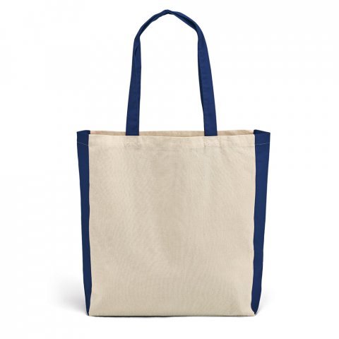 BAZAR. Sacola 100% algod&atilde;o (140 g/m&sup2;) - Azul