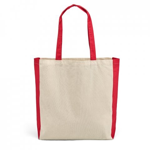 BAZAR. Sacola 100% algod&atilde;o (140 g/m&sup2;) - Vermelho