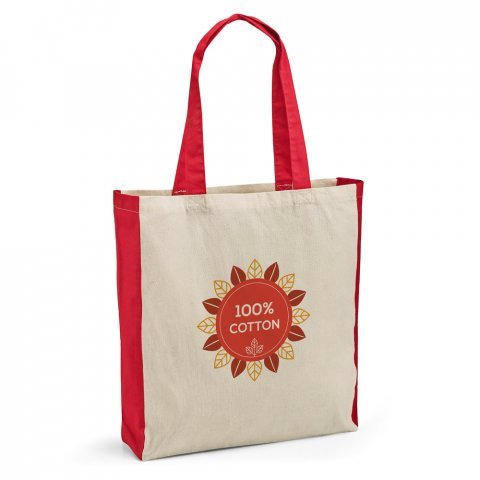 BAZAR. Sacola 100% algod&atilde;o (140 g/m&sup2;) - Vermelho