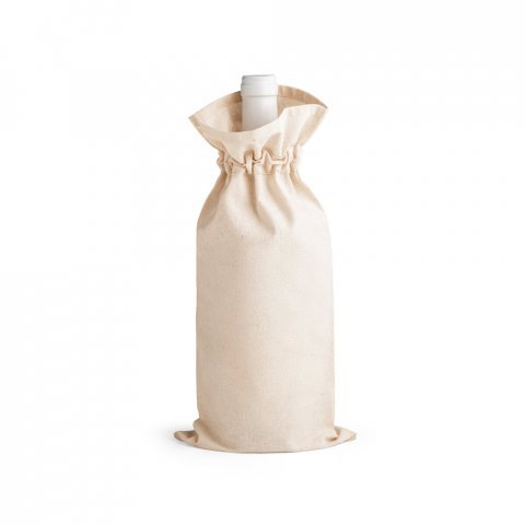 JEROME. Sacola para garrafa em 100% algod&atilde;o(180 g/m&sup2;) - Natural