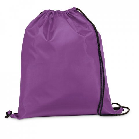 CARNABY. Sacola tipo mochila em 210D com cord&otilde;es em preto - Roxo