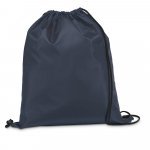CARNABY. Sacola tipo mochila em 210D com cord&otilde;es em preto - Azul marinho