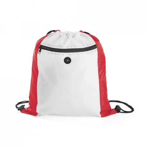 ALICANTE. Sacola tipo mochila em 210D - Vermelho