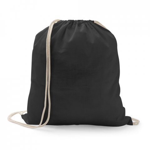 ILFORD. Sacola tipo mochila 100% algod&atilde;o (100g/m&sup2;) - Preto