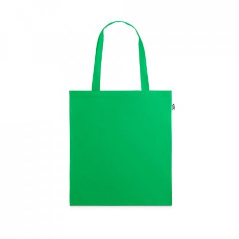 MAPUTO. Sacola 100% poli&eacute;ster reciclado 190T, produzida a partir de pl&aacute;stico reciclado - Verde