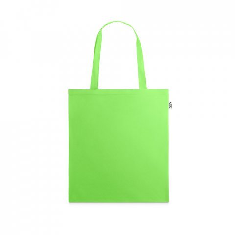 MAPUTO. Sacola 100% poli&eacute;ster reciclado 190T, produzida a partir de pl&aacute;stico reciclado - Verde claro