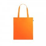 MAPUTO. Sacola 100% poli&eacute;ster reciclado 190T, produzida a partir de pl&aacute;stico reciclado - Laranja