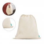 NAMPULA. Sacola tipo mochila em algod&atilde;o org&acirc;nico (120 g/m&sup2;)