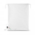 BOLZANO. Sacola dobr&aacute;vel 100% rPET com bolso em 100% poli&eacute;ster reciclado 190T - Branco