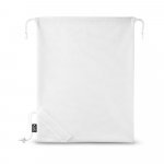 BOLZANO. Sacola dobr&aacute;vel 100% rPET com bolso em 100% poli&eacute;ster reciclado 190T - Branco
