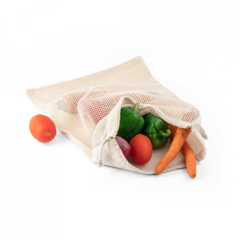 NAPOLI. Sacola 100% algod&atilde;o (120 g/m&sup2;) - Natural claro