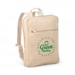 MARBELLA. Mochila em juco (mistura de algod&atilde;o e juta, 275 g/m&sup2;) 7 L - Natural