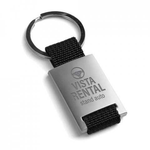 GRIPITCH. Chaveiros em metal e em webbing - Preto