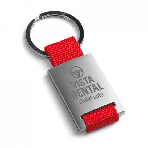 GRIPITCH. Chaveiros em metal e em webbing - Vermelho