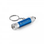 LERGAN. Chaveiro em alum&iacute;nio com lanterna de 3 luzes LEDs - Azul royal