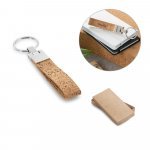 CORKS. Chaveiro em corti&ccedil;a e metal