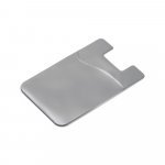 BELL. Porta cart&otilde;es para celular em PVC - Cromado satinado