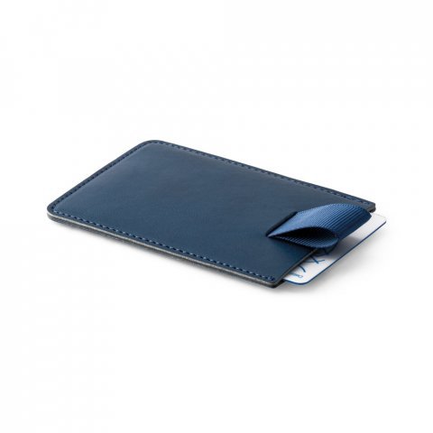 POPPY. Porta cart&otilde;es em PU com bloqueio RFID - Azul