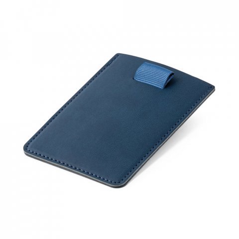 POPPY. Porta cart&otilde;es em PU com bloqueio RFID - Azul