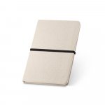 NERVAL. Caderno A5 de capa dura em linho (230 g/m&sup2;), com p&aacute;ginas pautadas - Preto
