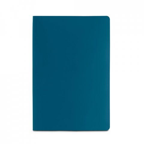 QUEIROS. Caderno A5 de capa flex&iacute;vel em papel pedra (620g/m&sup2;) - Azul