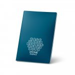 QUEIROS. Caderno A5 de capa flex&iacute;vel em papel pedra (620g/m&sup2;) - Azul