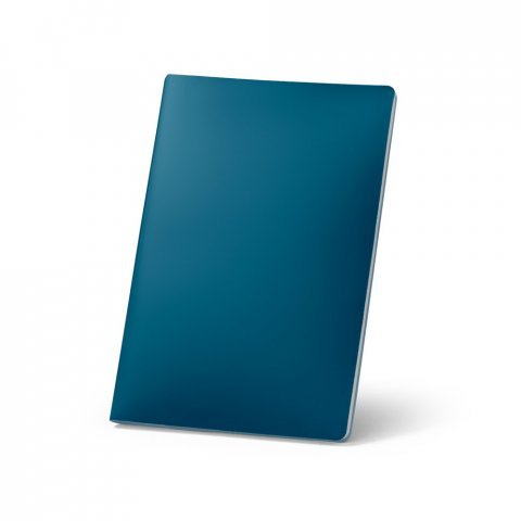 QUEIROS. Caderno A5 de capa flex&iacute;vel em papel pedra (620g/m&sup2;) - Azul