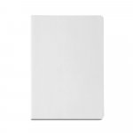 QUEIROS. Caderno A5 de capa flex&iacute;vel em papel pedra (620g/m&sup2;) - Branco