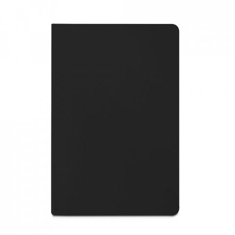 CRANE. Caderno A5 resistente &agrave; &aacute;gua em papel pedra (120g/m&sup2;), com p&aacute;ginas pautadas - Preto