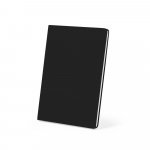 CRANE. Caderno A5 resistente &agrave; &aacute;gua em papel pedra (120g/m&sup2;), com p&aacute;ginas pautadas - Preto