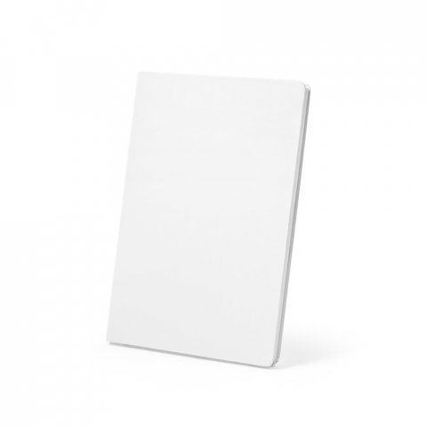 CRANE. Caderno A5 resistente &agrave; &aacute;gua em papel pedra (120g/m&sup2;), com p&aacute;ginas pautadas - Branco