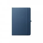 ANNE. Caderno A5 de capa dura em PET 100% reciclado, com p&aacute;ginas pautadas recicladas - Azul