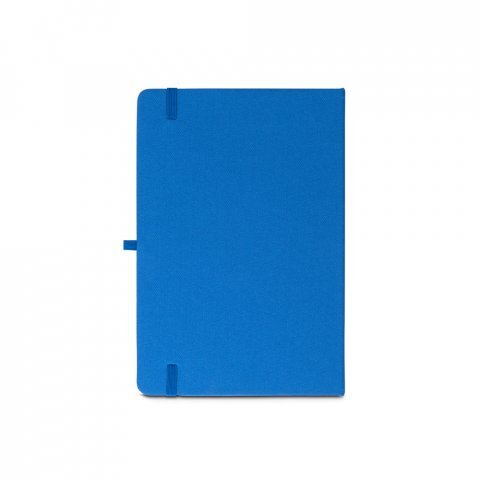 ANNE. Caderno A5 de capa dura em PET 100% reciclado, com p&aacute;ginas pautadas recicladas - Azul royal