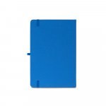 ANNE. Caderno A5 de capa dura em PET 100% reciclado, com p&aacute;ginas pautadas recicladas - Azul royal