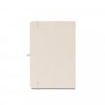 ANNE. Caderno A5 de capa dura em PET 100% reciclado, com p&aacute;ginas pautadas recicladas - Branco pastel